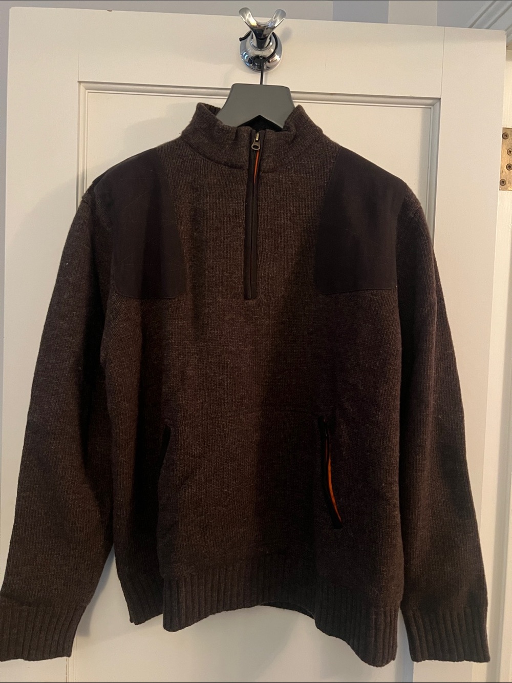 Men's Dark Charcoal Half-Zip Sweater Pullover
